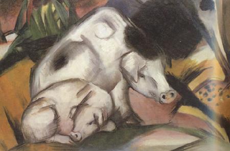 Franz Marc Pigs (mk34) China oil painting art